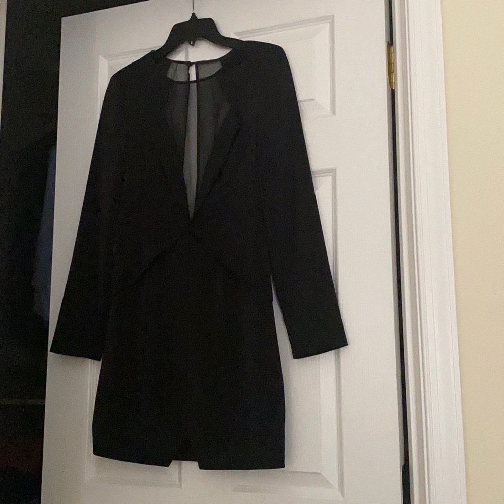 Gorgeous Long Sleeve Black Dress